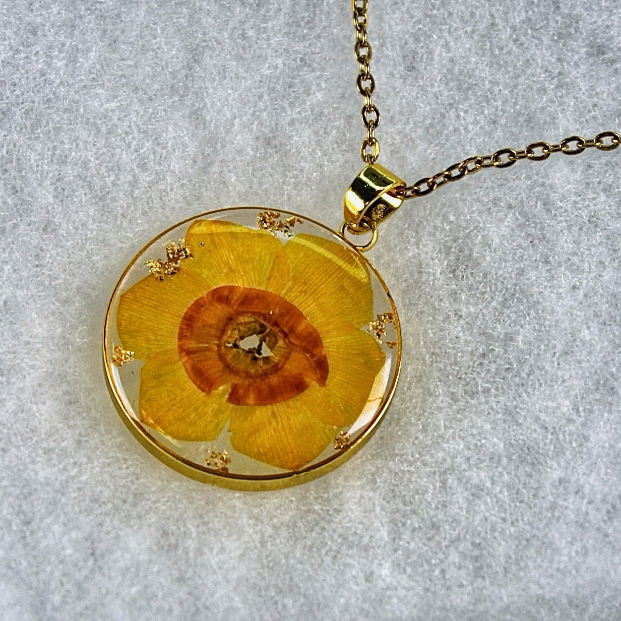 ORB Funky Yellow/Orange/Gold Necklace