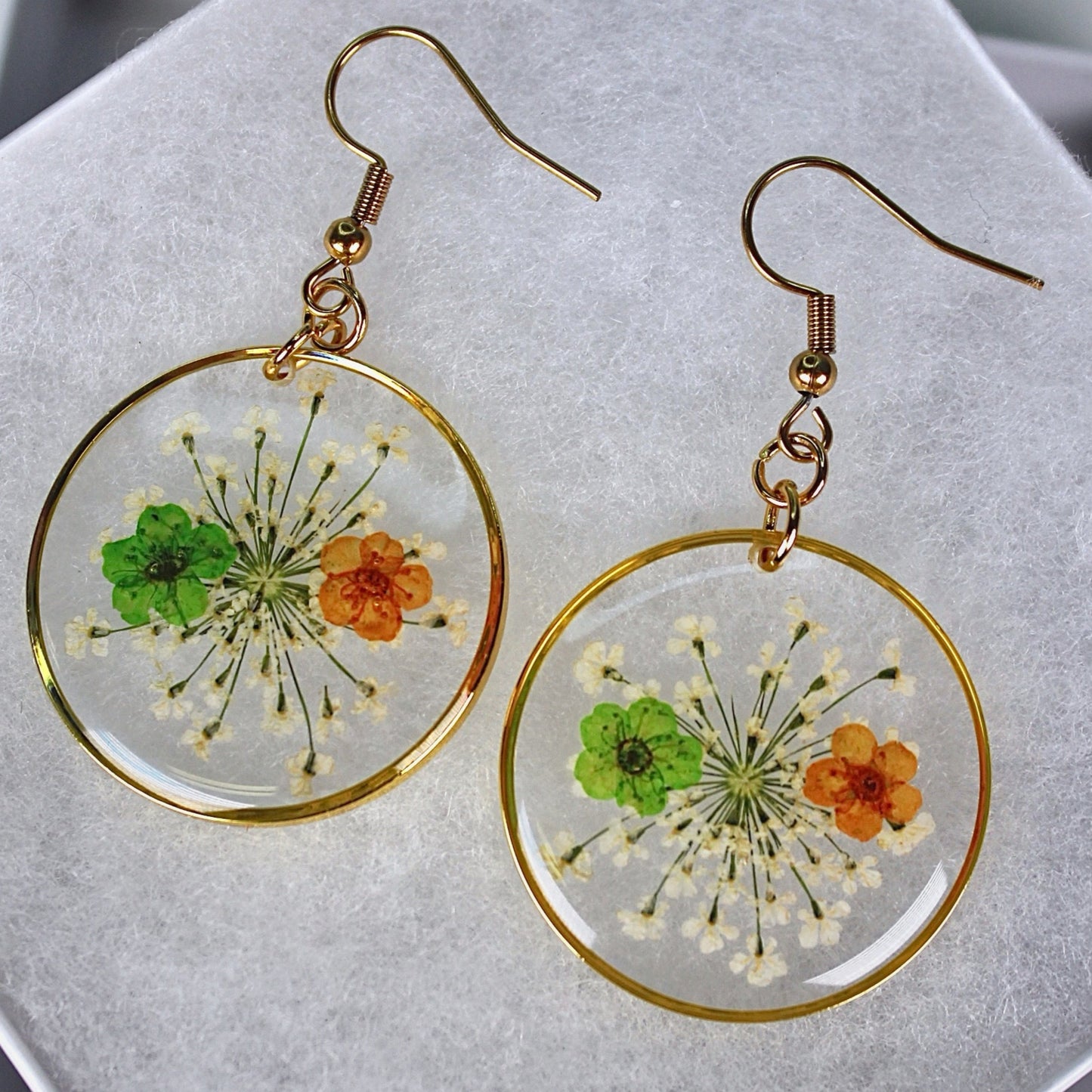 ORB Funky Earrings Green/Yellow